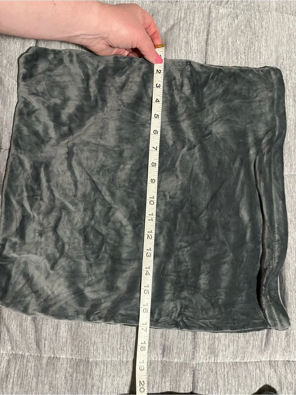 Dark Grey Velvet Pillow Case Cover Pair - Soft Home Bedding